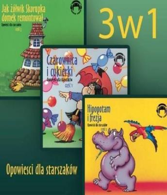 Zestaw 3w1: Opowieści dla starszaków: Czarownica i cukierki . Autor:   Praca zbiorowa. SmakLiter.pl Okładka książki Zestaw 3w1: Opowieści dla starszaków: Czarownica i cukierki