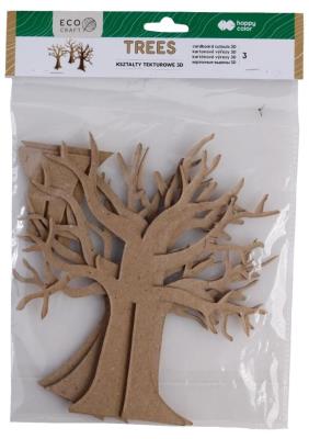 Opakowanie Zestaw kształtów tekturowych 3D Trees 3szt