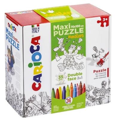 Opakowanie Zestaw puzzli do rysowania Monster 36 kol CARIOCA