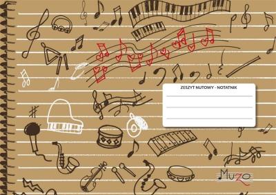 Zeszyt nutowy A4 - notatnik poziomy 96 kartek. Autor: praca zbiorowa. SmakLiter.pl Okładka książki Zeszyt nutowy A4 - notatnik poziomy 96 kartek