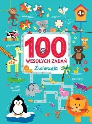 Okładka książki 100 wesołych zadań. Zwierzęta