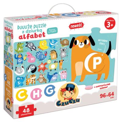 Opakowanie CzuCzu Duuuże puzzle z dziurką Alfabet 3+