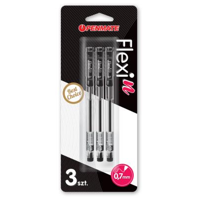 Opakowanie Długopis Flexi N czarny 3szt PENMATE