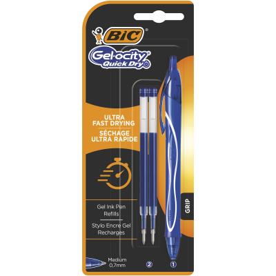 Opakowanie Długopis żelowy BIC Gel-ocity Quick Dry niebieski blister 1+2szt