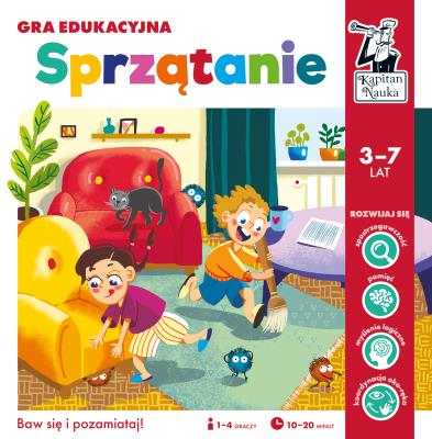 Gra Sprzątanie Kapitan Nauka. Autor: Hubert Bobrowski. SmakLiter.pl Okładka książki Gra Sprzątanie Kapitan Nauka