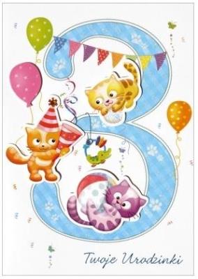 Opakowanie Karnet 3 urodziny HM-200-983