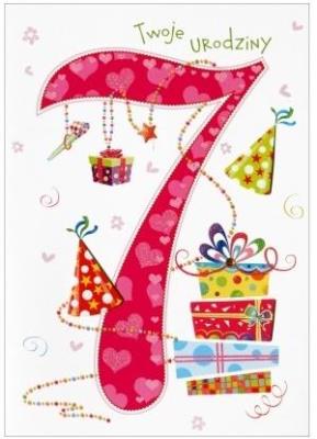 Opakowanie Karnet 7 urodziny HM-200-997