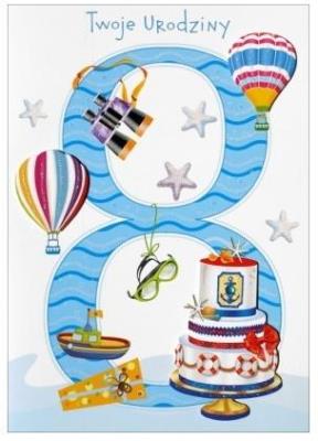 Opakowanie Karnet 8 urodziny HM-200-988