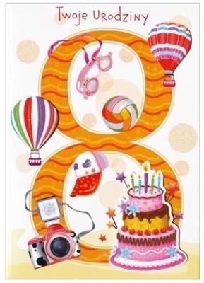 Opakowanie Karnet 8 urodziny HM-200-998