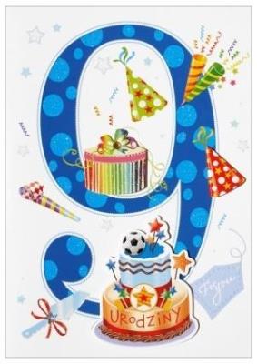 Opakowanie Karnet 9 urodziny HM-200-989