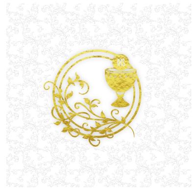 Opakowanie Karnet KW Tłoczenie Komunia Kielich