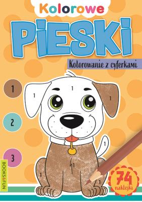 Kolorowanie z cyferkami. Pieski. Autor: Opracowanie zbiorowe. SmakLiter.pl Okładka książki Kolorowanie z cyferkami. Pieski