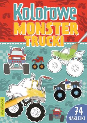 Kolorowe monster trucki. Autor: Opracowanie zbiorowe. SmakLiter.pl Okładka książki Kolorowe monster trucki