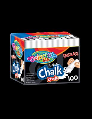 Kreda biała Colorino Kids bezpyłowa 100 sztuk. Wydawca: Patio. SmakLiter.pl Opakowanie Kreda biała Colorino Kids bezpyłowa 100 sztuk