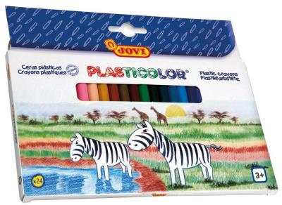 Opakowanie Kredki plastikowe okrągłe 24 kolory JOVI