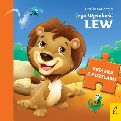 Książka z puzzlami Jego Wysokość lew. Autor: Kozłowska Urszula. SmakLiter.pl Okładka książki Książka z puzzlami Jego Wysokość lew