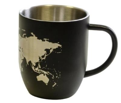 Opakowanie Kubek mapa świata Deluxe - czarny