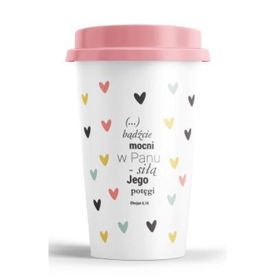 Opakowanie Kubek wysoki z pokrywką - Bądźcie mocni