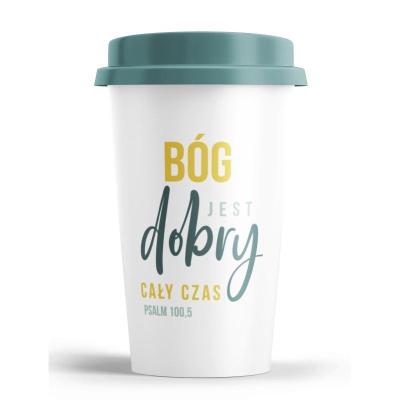 Opakowanie Kubek wysoki z pokrywką - Bóg jest dobry