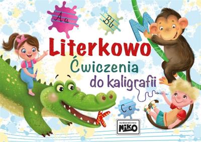 Literkowo. Ćwiczenia do kaligrafii. Autor: Wydawnictwo NIKO. SmakLiter.pl Okładka książki Literkowo. Ćwiczenia do kaligrafii