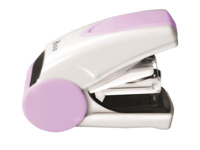 Opakowanie Mini zszywacz Tetis fioletowo-biały 20 arkuszy