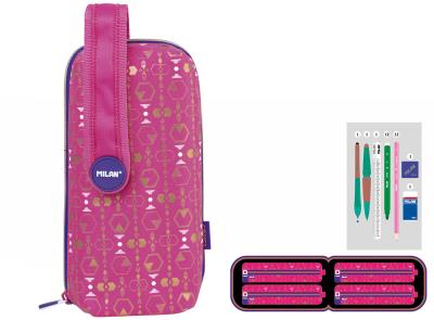 Opakowanie Multipiórnik Milan owalny z 4 piórnikami COPPER III różowy