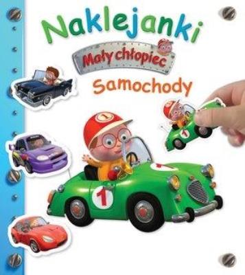 Naklejanki. Mały chłopiec. Samochody. Autor: Nathalie Belineau, Alexis Nesme. SmakLiter.pl Okładka książki Naklejanki. Mały chłopiec. Samochody