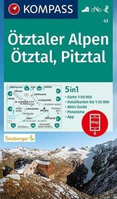 Okładka książki Otztaler Alpen, Otztal, Pitztal 1:50 000 Kompass