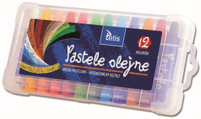 Opakowanie Pastele olejne heksagonalne 12 kolorów