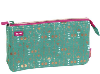 Opakowanie Piórnik Milan 5 komorowy COPPER III zielony