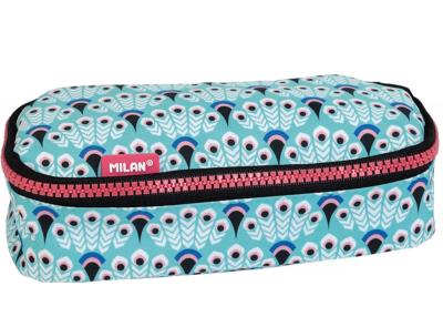 Opakowanie Piórnik Milan owalny PEACOCK niebieski