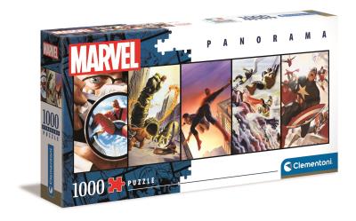 Puzzle 1000 panoramiczne collection Marvel 39611. Wydawca: Clementoni. SmakLiter.pl Opakowanie Puzzle 1000 panoramiczne collection Marvel 39611