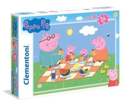 Opakowanie Puzzle 24 maxi super color Świnka Peppa 24028