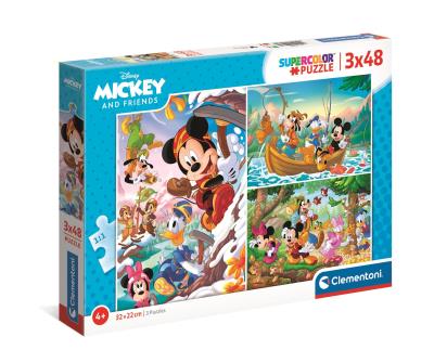 Opakowanie Puzzle 3x48 super color Mickey & Przyjaciele 25266