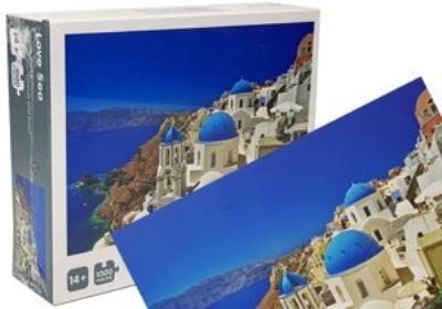 Puzzle Grecja Morze 1000 elementów. Wydawca: Lean Toys. SmakLiter.pl Opakowanie Puzzle Grecja Morze 1000 elementów