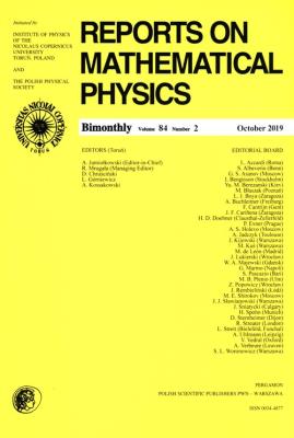 Opakowanie Reports on Mathematical Physics 84/2 Pergamon