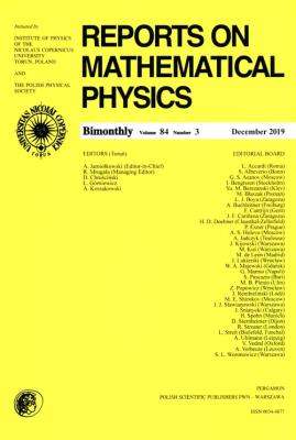 Opakowanie Reports on Mathematical Physics 84/3 Pergamon