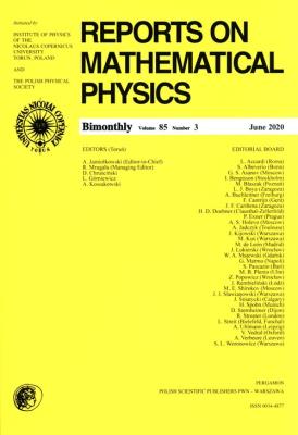 Opakowanie Reports on Mathematical Physics 85/3 Pergamon