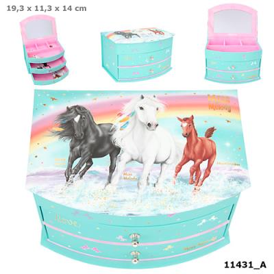 Opakowanie Szkatułka z szufladkami Miss Melody Konie 11431A