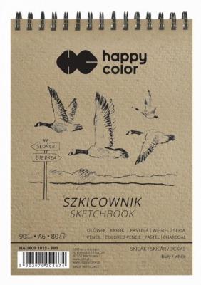 Opakowanie Szkicownik na spirali A6/80K Ptaki HAPPY COLOR