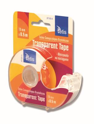 Opakowanie Taśma Tetis transparent z podajnikiem 19mmx8. 5m