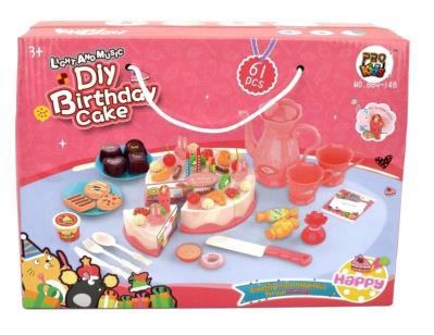 Opakowanie Tort urodzinowy ze świeczką światło/dźwięk 61 el.