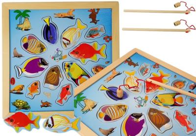 Zestaw do Łowienia Rybek na Magnes Drewniane 27x27 cm. Wydawca: Lean Toys. SmakLiter.pl Opakowanie Zestaw do Łowienia Rybek na Magnes Drewniane 27x27 cm