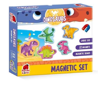 Zestaw magnesów. Dinozaury. Wydawca: Roter Kafer. SmakLiter.pl Opakowanie Zestaw magnesów. Dinozaury