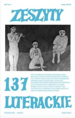 Okładka książki Zeszyty literackie 137 1/2017