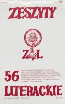 Okładka książki Zeszyty literackie 56 4/1996