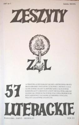 Okładka książki Zeszyty literackie 57 1/1997