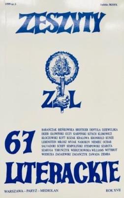 Okładka książki Zeszyty literackie 67 3/1999