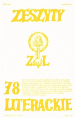 Okładka książki Zeszyty literackie 78 2/2002