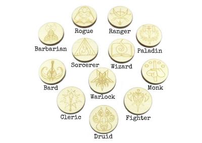 Opakowanie Znaczniki klas postaci